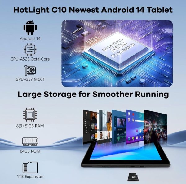 HotLight Tablet 10 inch Android 14 Online Sale