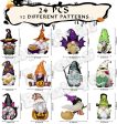 24Pcs Halloween Gnome Wooden Hanging Ornaments Online now