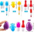 18 Pack Easter Eggs with Colorful Transform Novelty Pens Fillers Easter Eggs with Toys Inside Easter Gifts for Kids Easter Egg Hunt Cheap