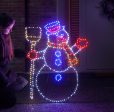  1m Twinkling Flexibright Christmas Snowman Silhouette Indoor Outdoor Freestanding Wall Mounted 380 Multi LED Decoration Online Hot Sale