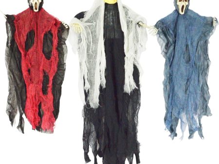 3 Pack Hanging Skeleton Ghost Halloween Decorations,Grim Reapers for Halloween Outdoor Decorations(One 35  Hanging Ghost Skeleton and Two 25  Hanging Reapers) Online now