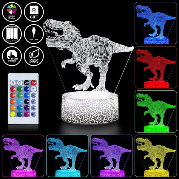 Dinosaur 3D Illusion Lamp Hot on Sale