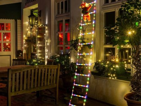 9.9Ft Christmas Ladder Lights With Santa Claus - 338 LED Christmas Lights, 8 Modes, Timer Memory Function, Mains Powered, Indoor Outdoor Garden Xmas Tree Christmas Decorations (Multicolor) Online Hot Sale