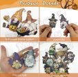 24Pcs Halloween Gnome Wooden Hanging Ornaments Online now