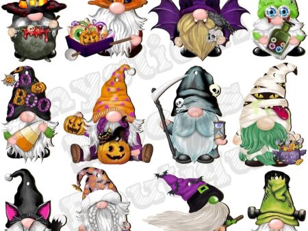 24Pcs Halloween Gnome Wooden Hanging Ornaments Online now