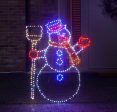  1m Twinkling Flexibright Christmas Snowman Silhouette Indoor Outdoor Freestanding Wall Mounted 380 Multi LED Decoration Online Hot Sale