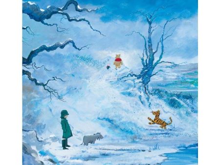 Disney Fine Art - Winter in The 100 Acre Wood Deluxe Cheap