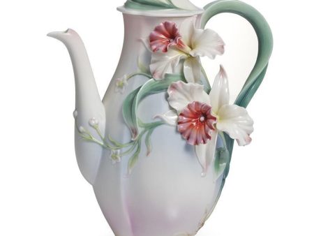 Franz Collection Tea For Two Orchid Teapot FZ01966 on Sale