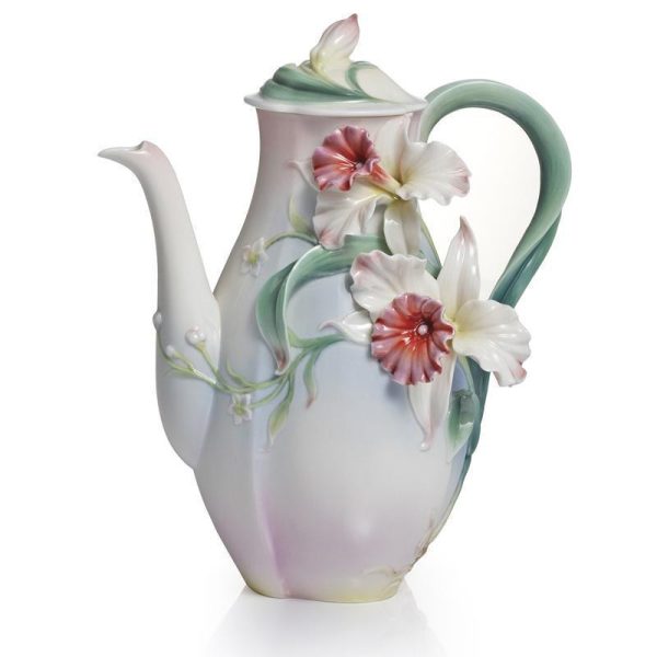 Franz Collection Tea For Two Orchid Teapot FZ01966 on Sale