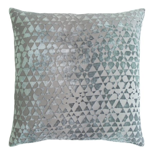 Kevin O Brien Triangles Velvet Pillow TRP-H62-22 For Cheap