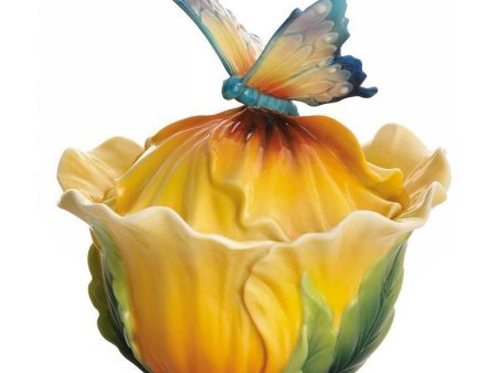 Franz Collection Pansy Lidded Box FZ01864 Discount