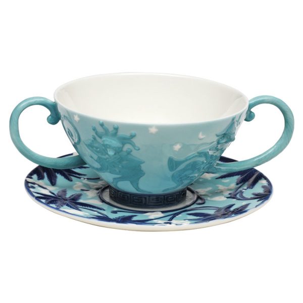 Jean Boggio Marmosets Cup & Saucer Turquoise JB00446 Fashion