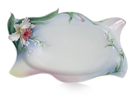 Franz Collection Tea For Two Orchid Tray FZ01968 Online Hot Sale