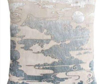 Kevin O Brien Cloud Appliqued Linen Pillow CLP-SEA Online Sale